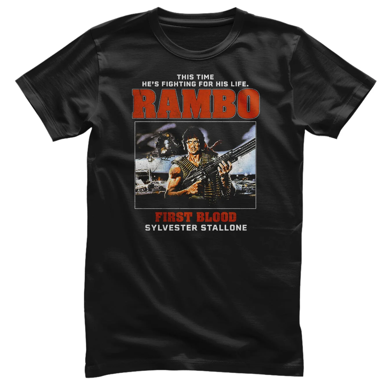 RAMBO: First Blood - Fighting For His Life T-Shirt (Black)