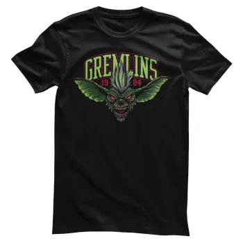 GREMLINS: Stripe In Neon T-Shirt (Black)