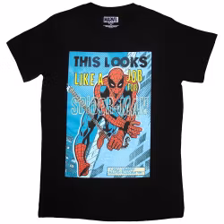 MARVEL: Looks Like A Job For Spiderman T-shirt (black)