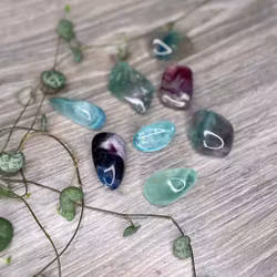 Regnbågsfluorit Trumlad