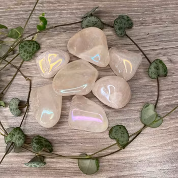 Rosenkvarts Angel Aura Trumlad