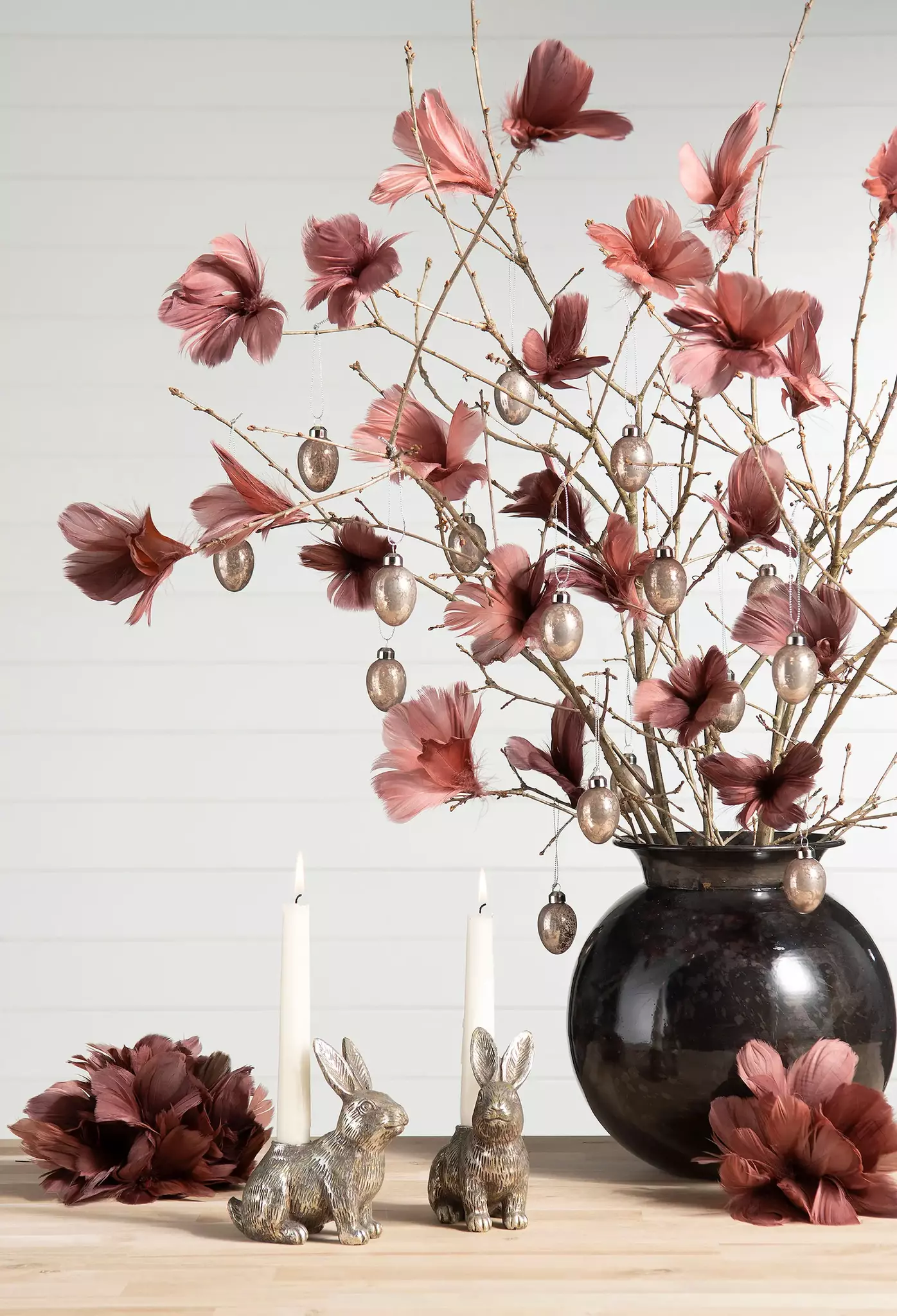 Fjäder Mörkrosa, 12 st