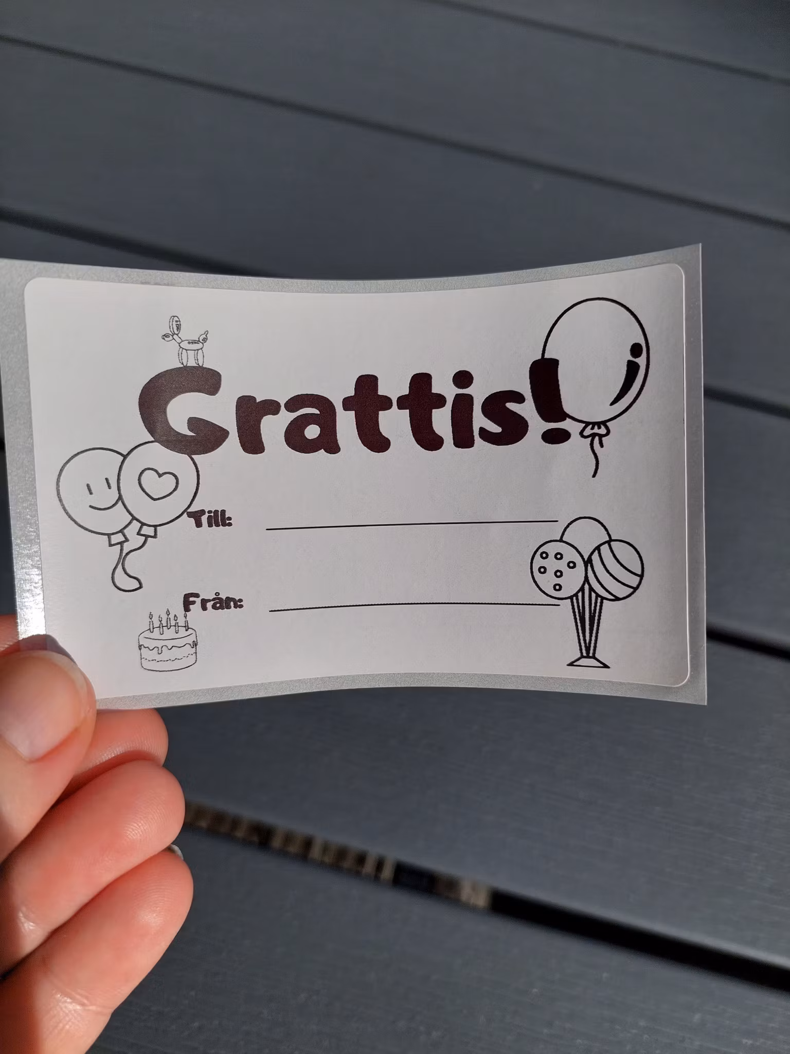 Etikett Grattis till och från