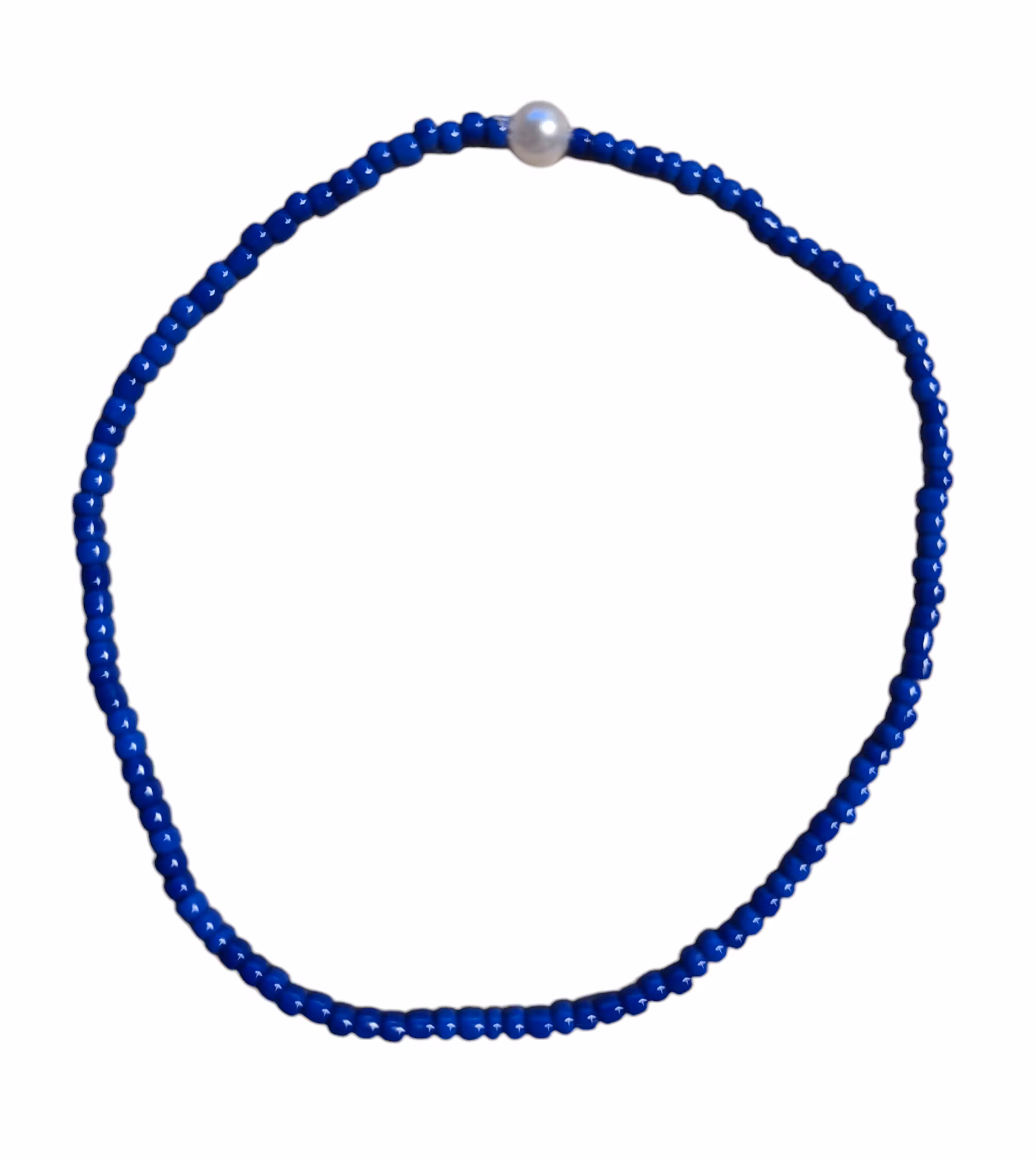 Armband blå med pärla