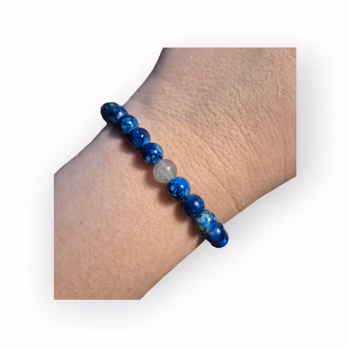 Armband Mörkblå med pärla