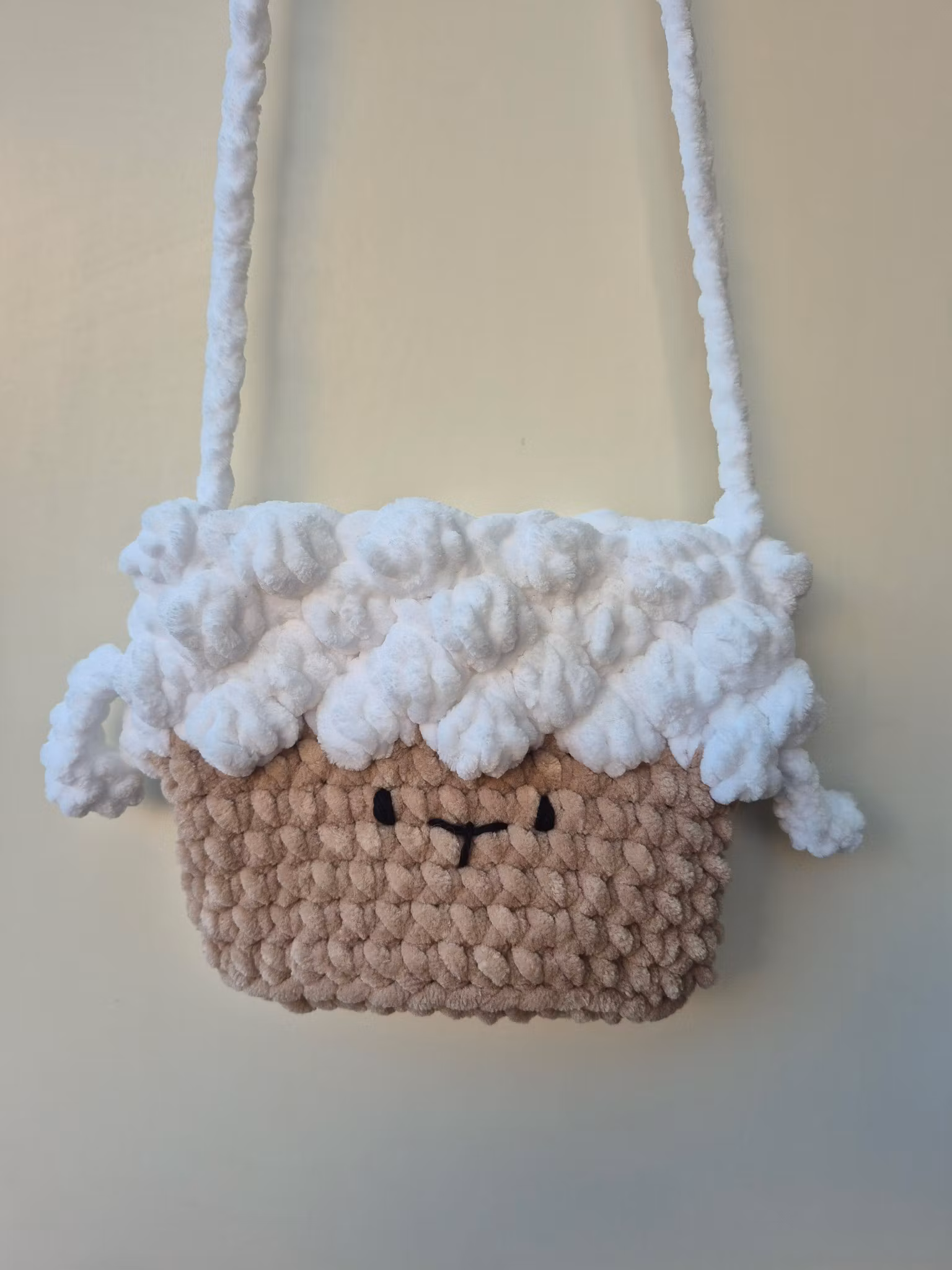 Handväska för barn Vit/ Beige Får