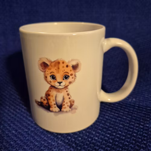 Mugg Djur Leopard och Apa