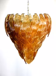 Enorm Italienska Murano Six-Tier Felci Glass ljuskrona