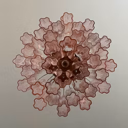 Murano ljuskrona  36 Tube - Rosa