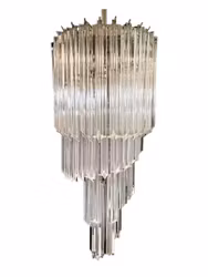 Murano ljuskrona spiral- Klarglas 54