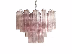 Murano ljuskrona  36 Tube - Rosa