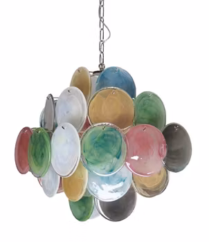 Italian Murano 36 alabaster multicolored