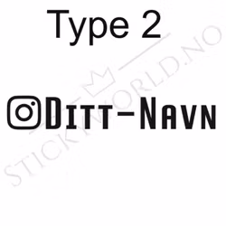 Instagram merke med eget navn