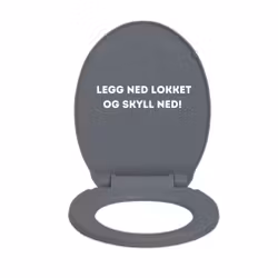 Legg ned lokket og skyll ned!