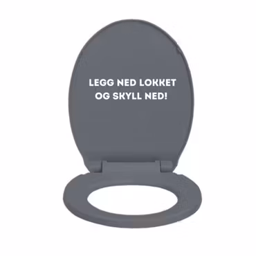 Legg ned lokket og skyll ned!