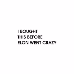 I bought this before Elon went crazy