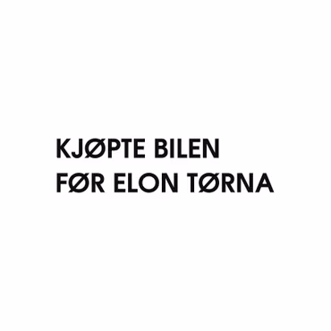 Kjøpte bilen før Elon tørna