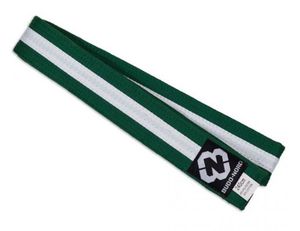 Budo-Nord Monbälte Grönt med Vit rand