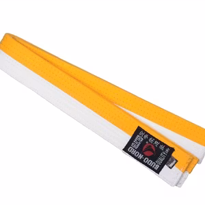 Budo-Nord Tvåfärgat Bälte Vit/Gul