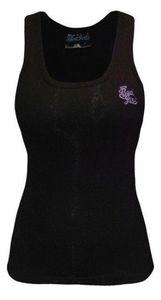 Bad Girl Ribbed Vest Black