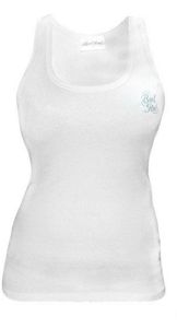 Badgirl Ribbed Vest White