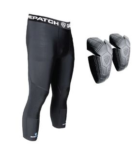 Gamepatch 3/4 Tights Black med löstagbara knäskydd