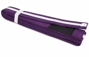 Monbälte Lila med vit rand