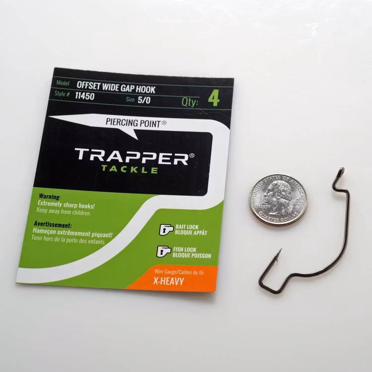 Trapper Hooks Offset Wide Gap Hook – X Heavy Gauge
