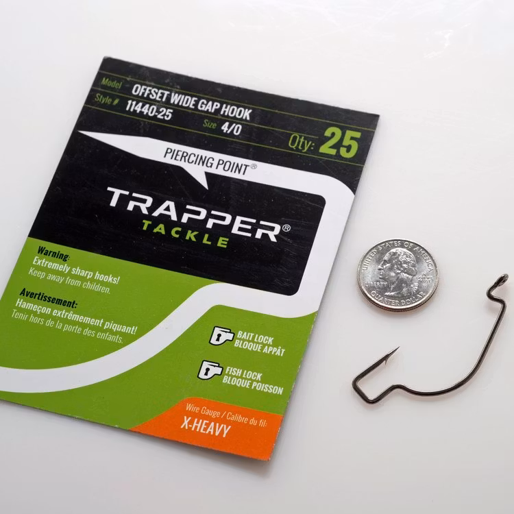 Trapper Hooks Offset Wide Gap Hook – X Heavy Gauge
