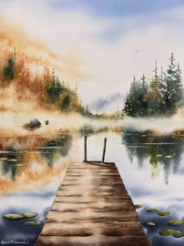 Golden light of dawn