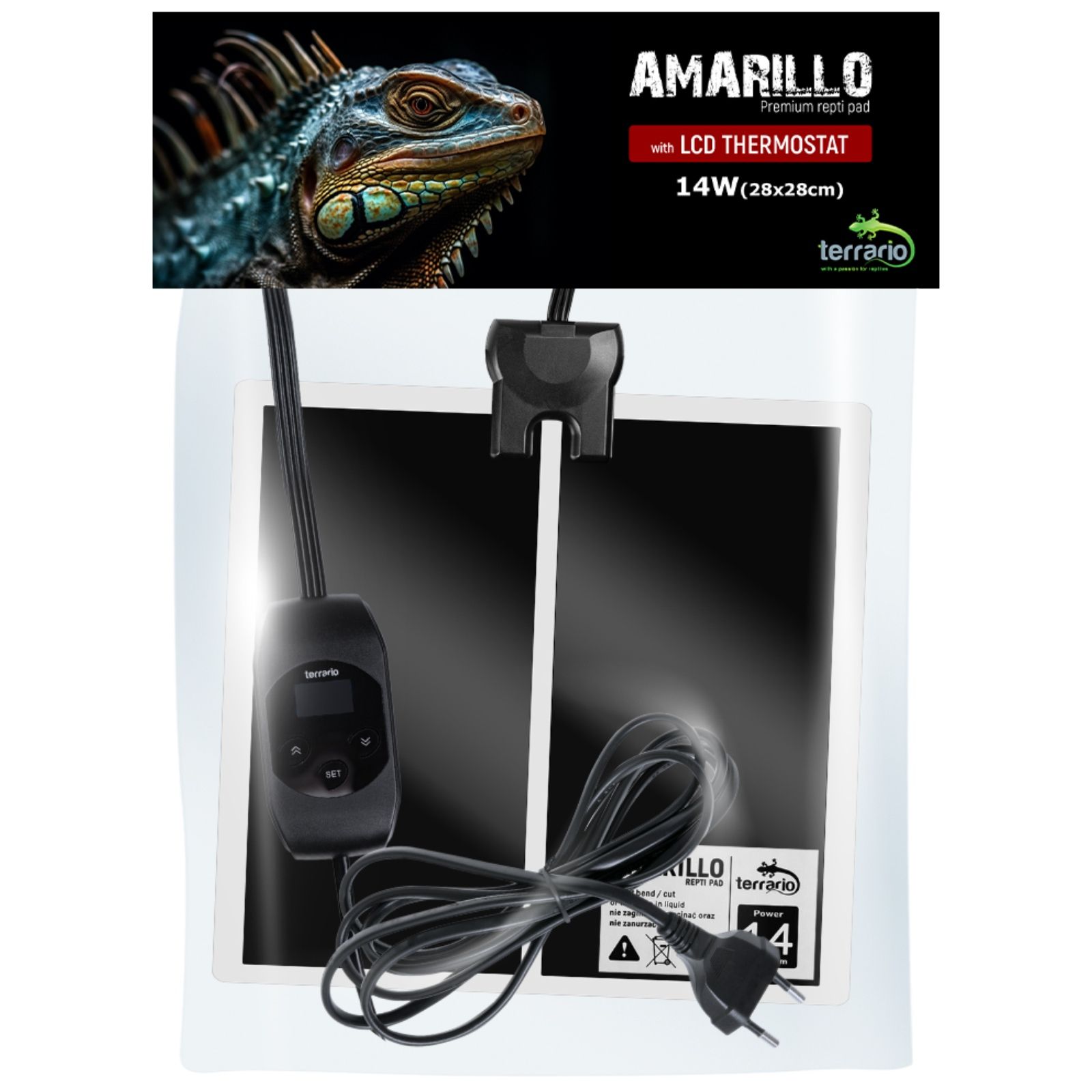 Terrario Amarillo 14W - värmematta med LCD-termostat