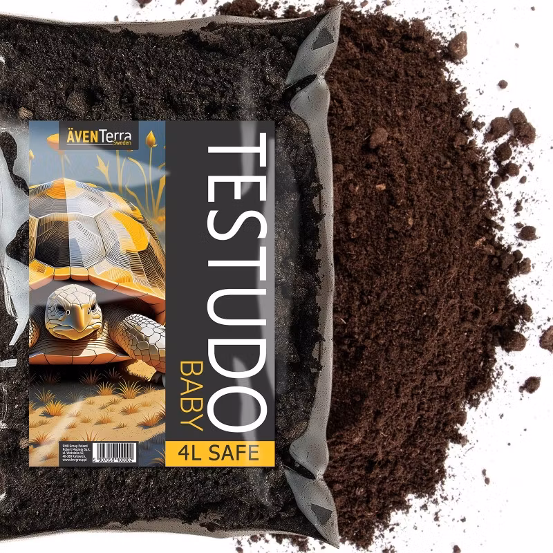 Äventerra Sweden TESTUDO Baby 4L – Naturligt jordsubstrat för landsköldpaddor