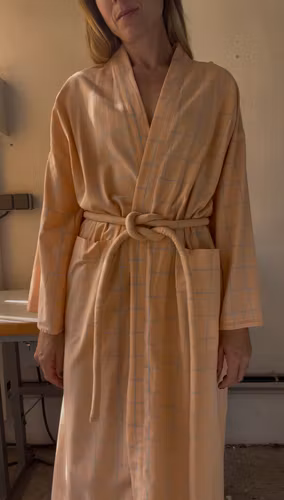 Robe/Dress checked cotton