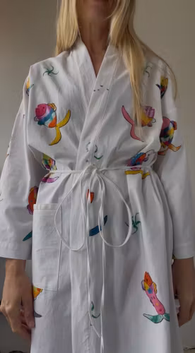 Robe emboidery cotton