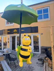 Bi med paraply