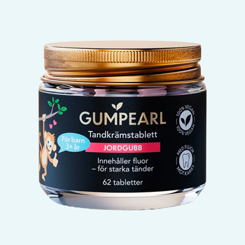 Gumpearl Tandkrämstabletter Barn 3+ Jordgubb 62st