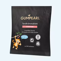 Gumpearl Tandkrämstabletter Barn 3+ Jordgubb Refill 248st