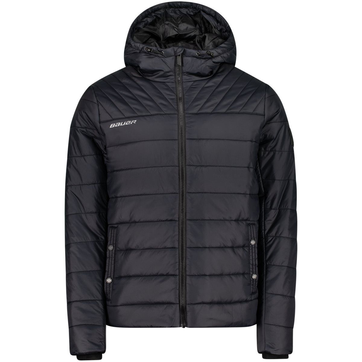 Bauer Hooded Puffer jkt, svart