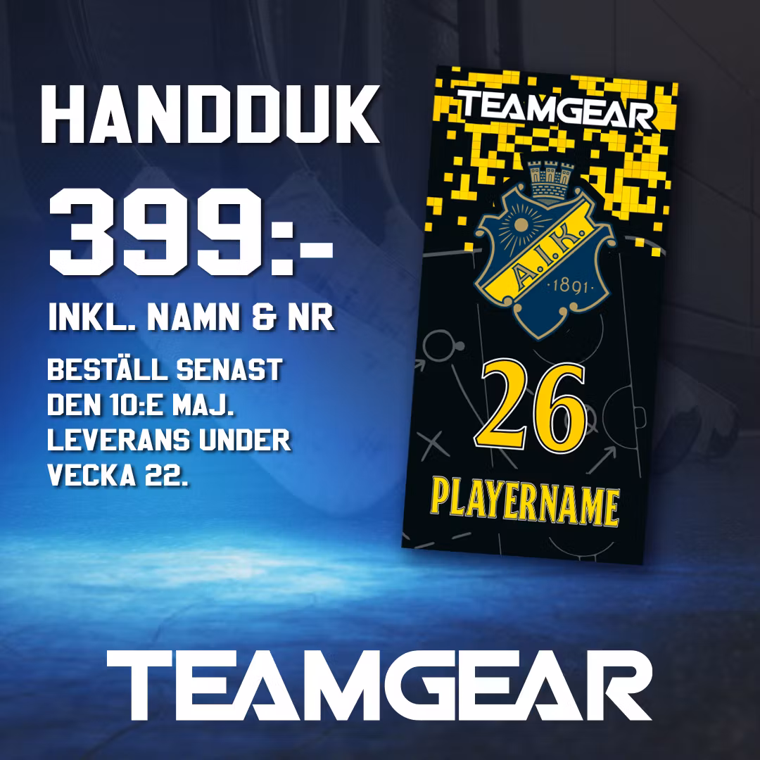 AIK handduk OBS! sista beställningsdag 10/5-26