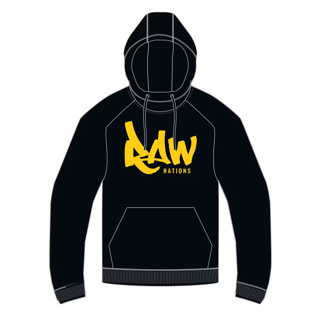 Raw Nations hoodie, svart