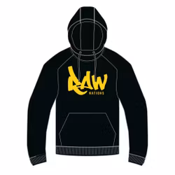Raw Nations hoodie, svart