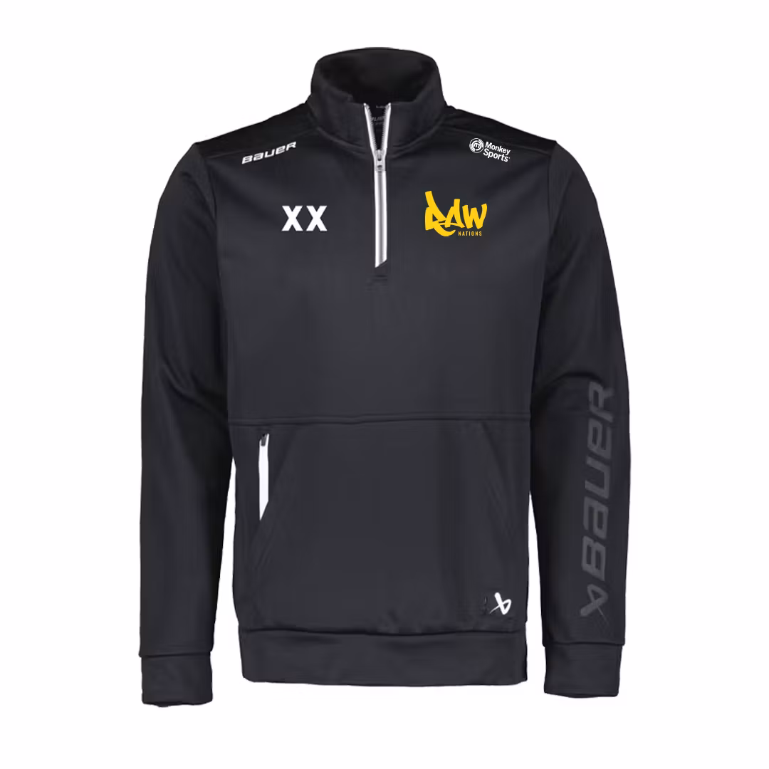 Bauer Vapor 1/2 zip fleece top Sr, Raw Nations