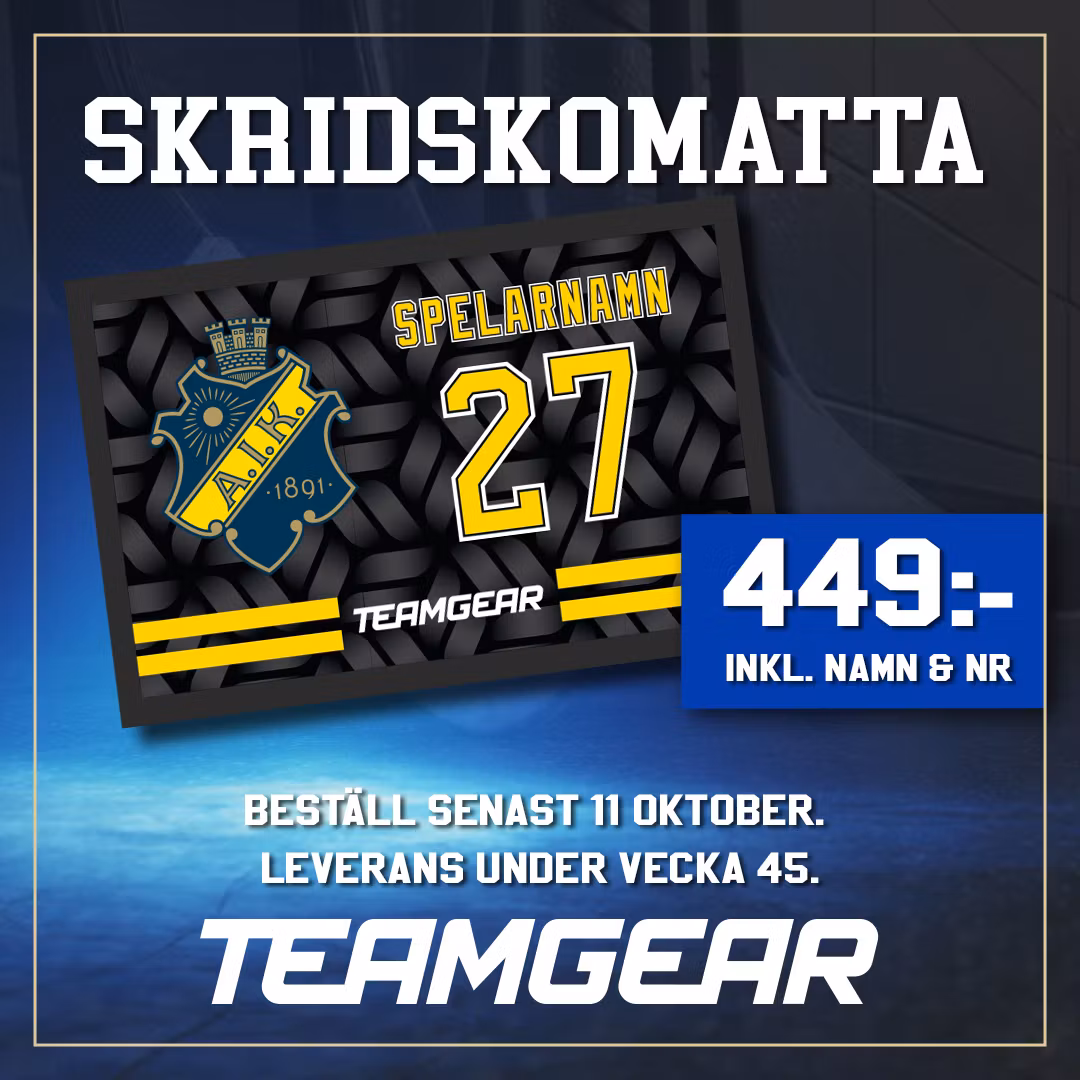 AIK skridskomatta, OBS! sista beställningsdatum 11/10-26