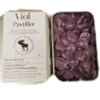 Sockerfria violpastiller ~50g