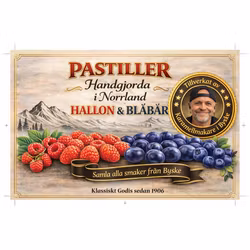 Pastiller Hallon/Blåbär ~50g