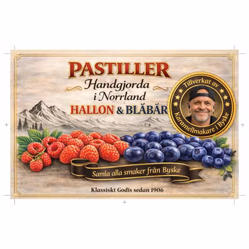 Pastiller Hallon/Blåbär ~50g