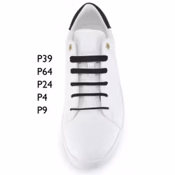 Shoelaces Polyester White (100 cm)