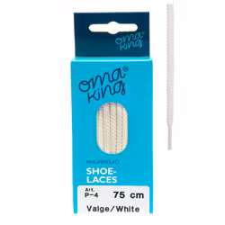 Shoelaces Polyester White (100 cm)
