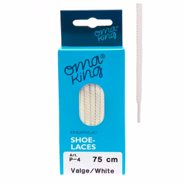 Shoelaces Polyester White (100 cm)