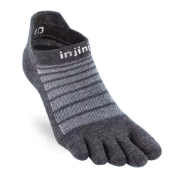 Injinji Run Lightweight No-Show Wool Slate